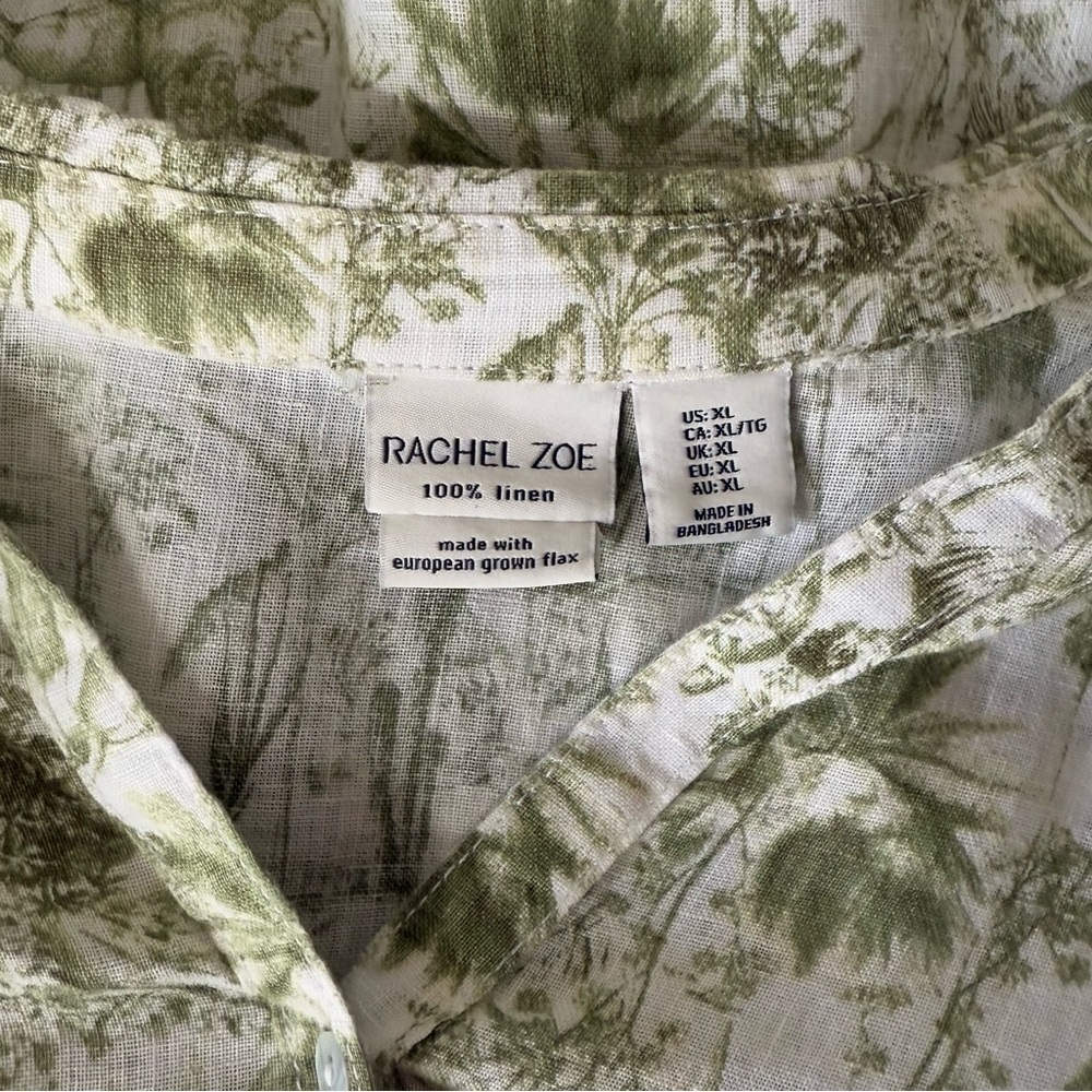 Rachel Zoe Linen Safari Toile  Top. 
Size XL - Picture 10 of 13